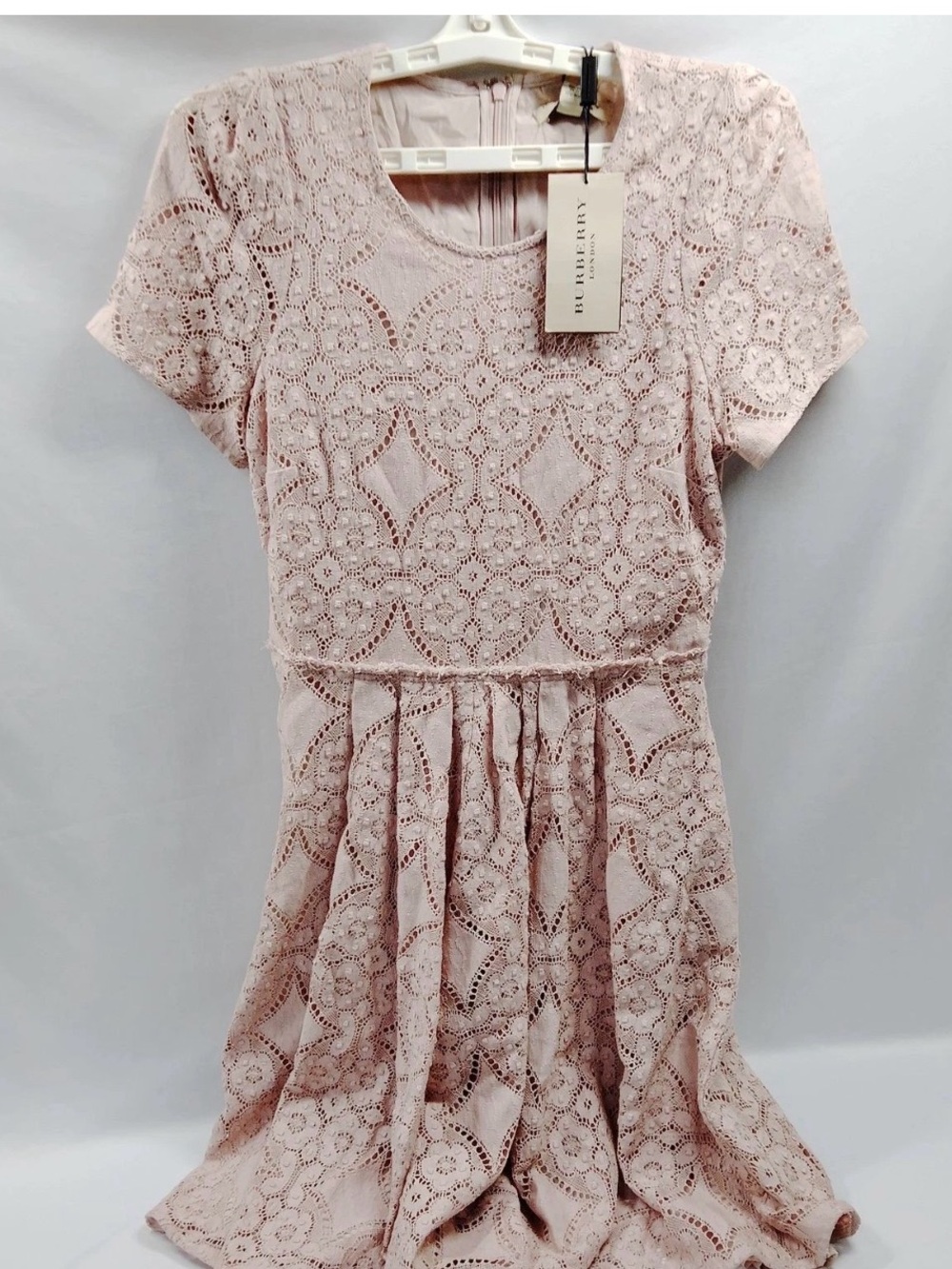 Burberry Pale Pink Lace Dress - Picture 1 of 14
